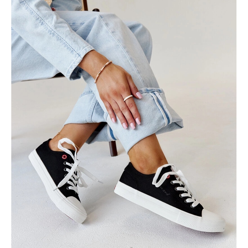 Černé látkové dámské tenisky Cross Jeans černý 1