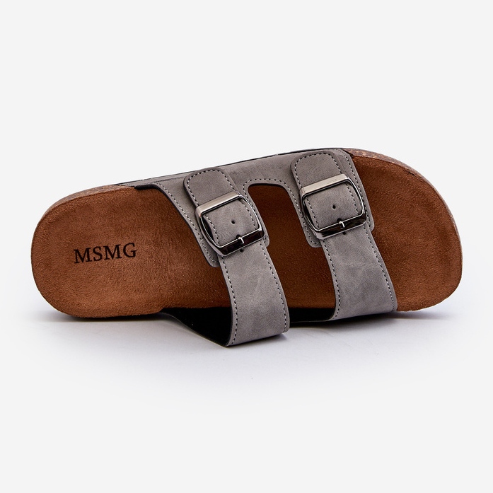 Pánské žabky s korkovou podrážkou, šedá Rosawia 1