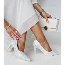 Stříbrné metalické vysoké podpatky s koženou vložkou Gantier stříbrný 1