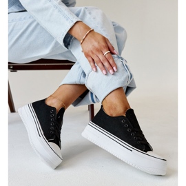 Černé tenisky se silnou podrážkou Bahira černá 1