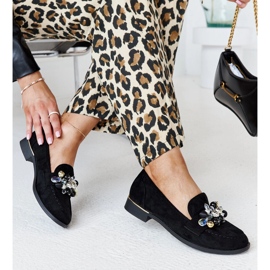 Černé mokasíny s dekoracemi Dahera černý 1