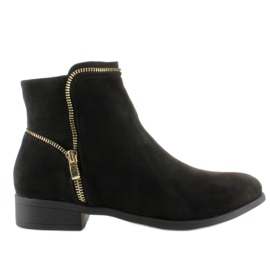 Stylové Chelsea boty se zipy AB02-20 Black černý 1