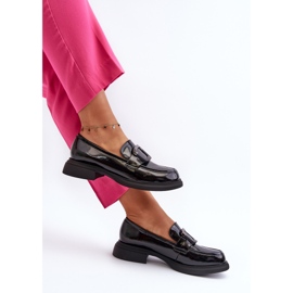 Vinceza Dámské lakované mokasíny Black Fidodia černá 1
