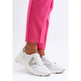 Vinceza Dámské kožené lehké sportovní boty bílé Eleonori bílý 2