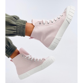 Plátěné vysoké tenisky Rogers Pink růžový 1