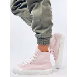 Plátěné vysoké tenisky Rogers Pink růžový 2