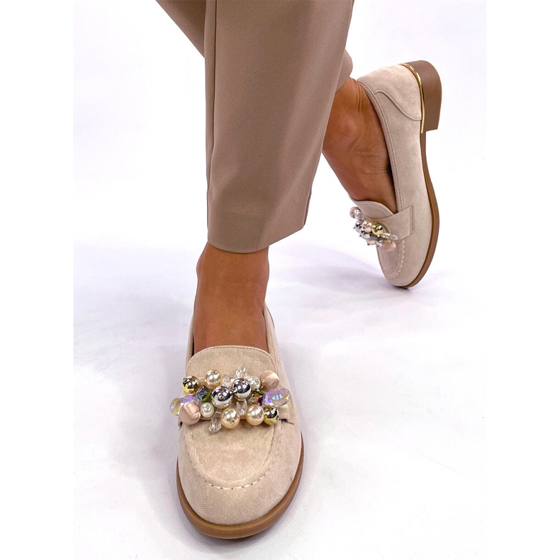 Kamenné mokasíny Anselme Beige béžový 1