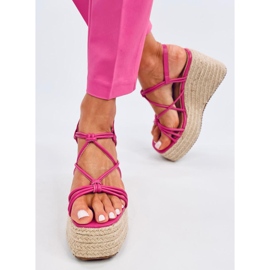 Pascai Fuchsia klínové espadrilkové sandály růžový 1 Pascai Fuchsia klínové espadrilkové sandály růžový 1
