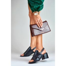 La.Fi Černé sandály s cvočky černý 1