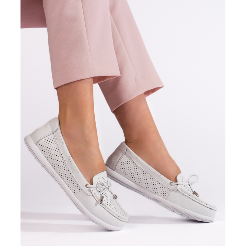 Goodin Dámské bílé mokasíny bílý 1