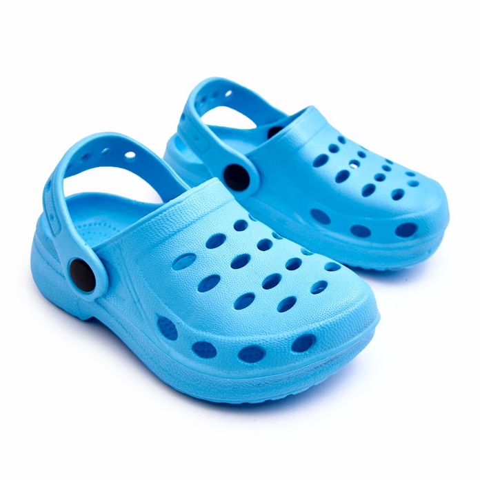 Světle modré pěnové žabky modrý 1