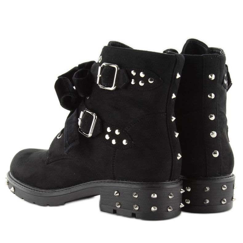 Stylové kozačky s cvočky CLS-30 Black černý 2