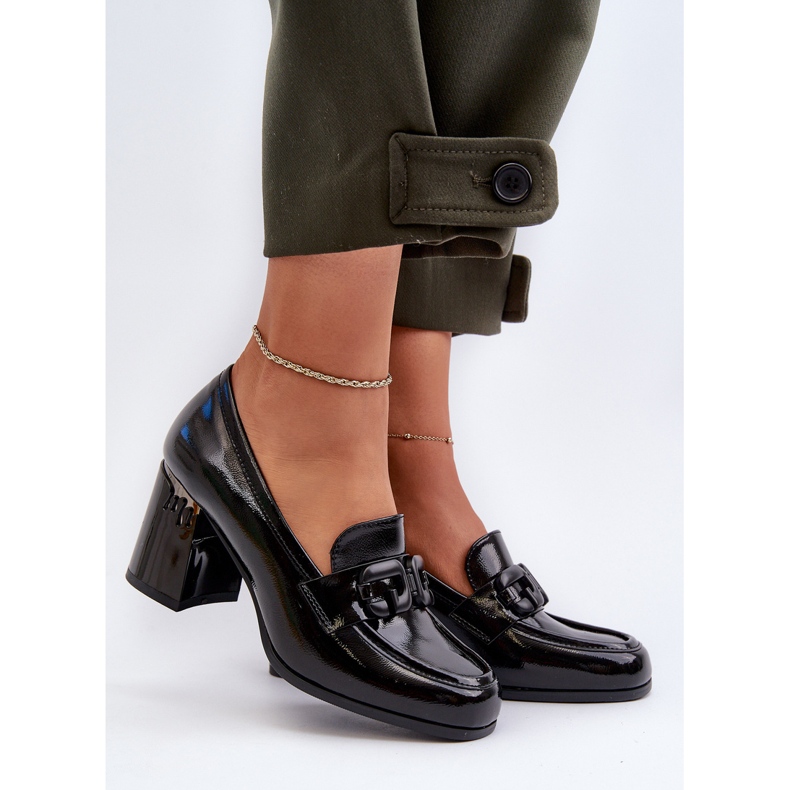 S.Barski Dámské boty na vysokém podpatku, patentovaná černá D&A MR38-973 2 S.Barski Dámské boty na vysokém podpatku, patentovaná černá D&A MR38-973 2