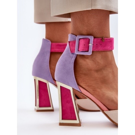 Semišové lodičky na vysokém podpatku Multicolor Lodho vícebarevný 1