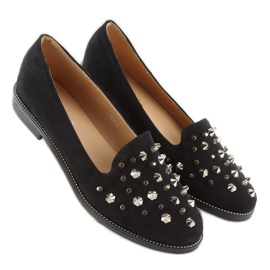 Mokasíny Lordsy s cvočky mb188-111 Black černá 1