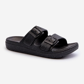 Dámské žabky se třpytkami, Black Brianella černý 1