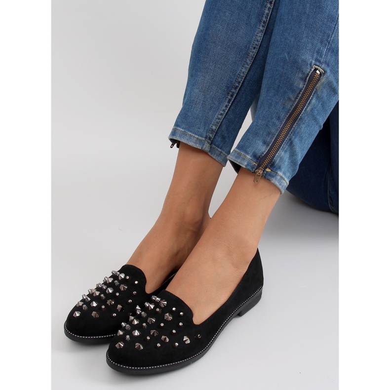 Mokasíny Lordsy s cvočky mb188-111 Black černý 2