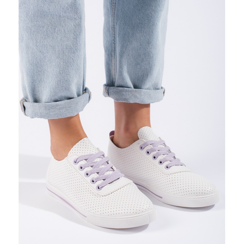 Dámské prolamované tenisky bílý 1
