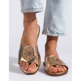 Goodin Dámské zlaté pantofle zlatý 1