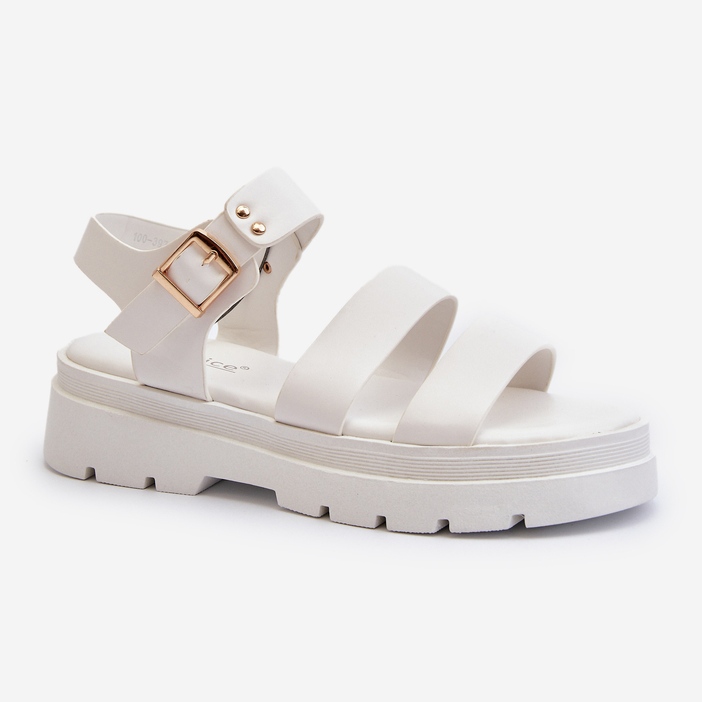 Dámské sandály na masivní podrážce, bílá Nicarda bílý 1