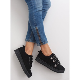 Tenisky s cvočky 16-582 Black černý 2