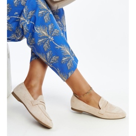 Světle béžové mokasíny vyrobené z ekologického semiše Hennie béžový 1 Světle béžové mokasíny vyrobené z ekologického semiše Hennie béžový 1