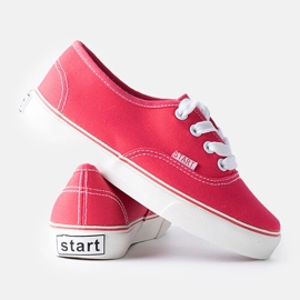 Tmavě růžové dětské tenisky od Costrana růžový 1