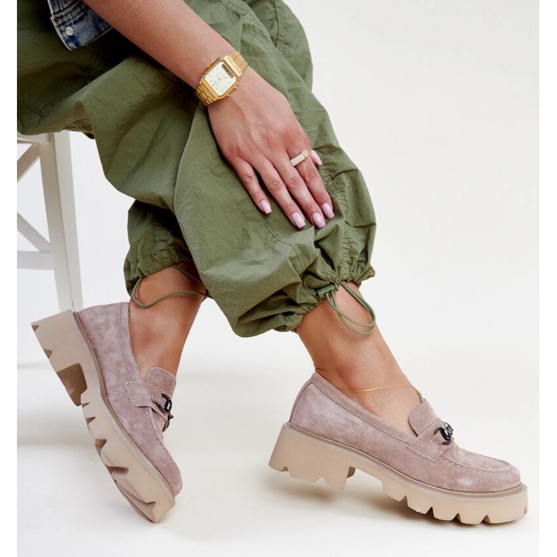 Hnědé semišové mokasíny Vinceza hnědý 1