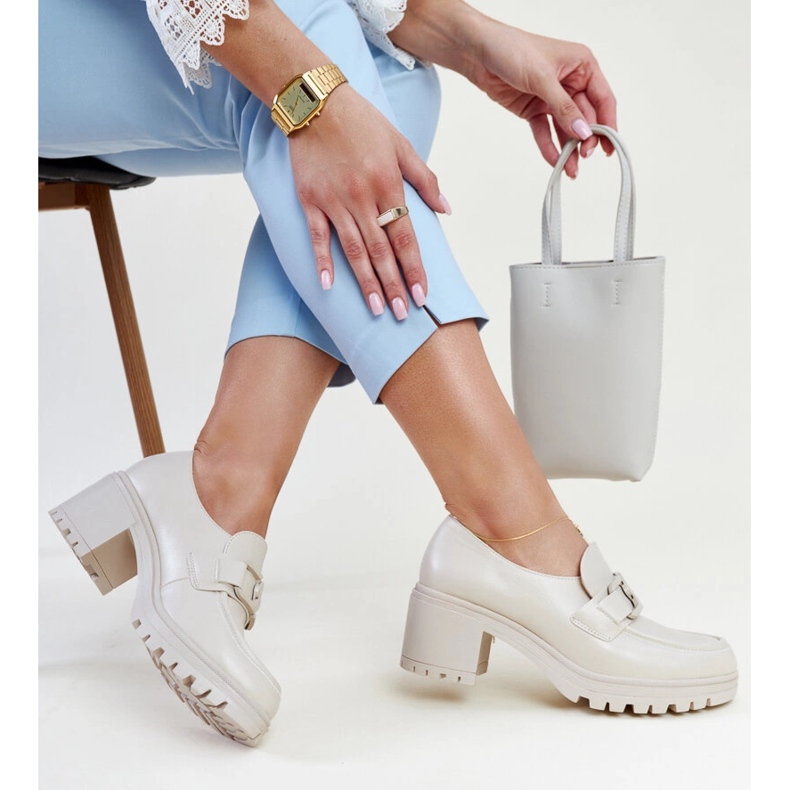 Vinceza Béžové boty s koženou vsadkou od Vincezy béžový 1