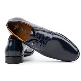 Balak Pánské společenské boty z kůže, lakovaná 480, tmavě modrá modrý 3