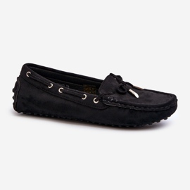 Dámské eko semišové mokasíny Black Anemilda černý 1