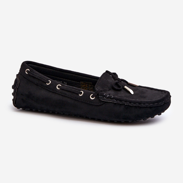 Dámské eko semišové mokasíny Black Anemilda černý 1