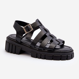 Dámské římské sandály Black Rosarose černý 1