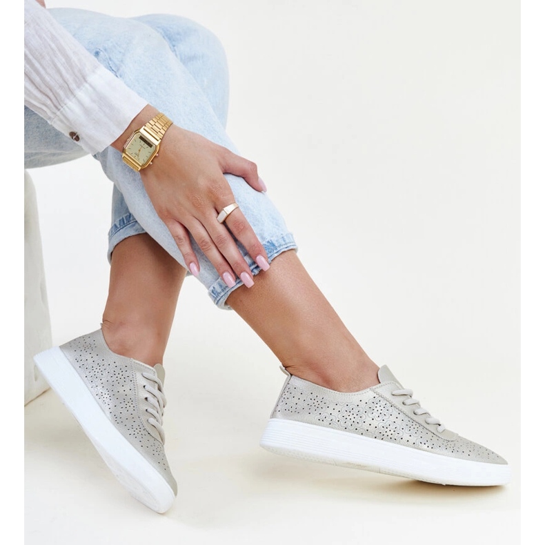 Zlaté tenisky z eko kůže Whitley zlatý 1