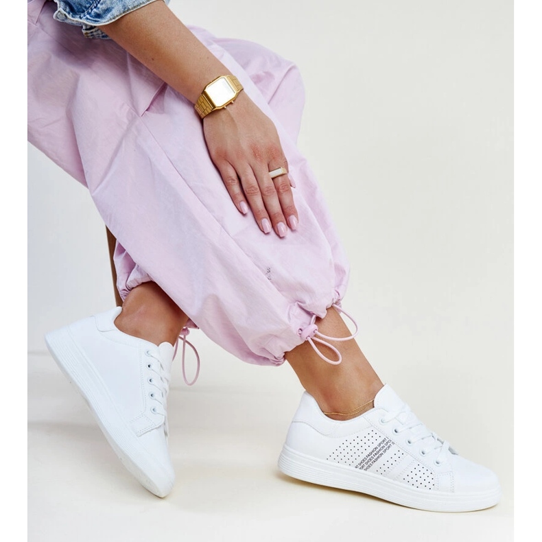 Bílé tenisky z eko kůže Berdine bílý 1