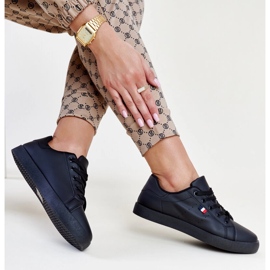 Černé eko kožené tenisky Gioya černý 1