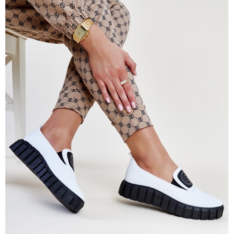 Bílé boty s masivní podrážkou Teska bílý 1