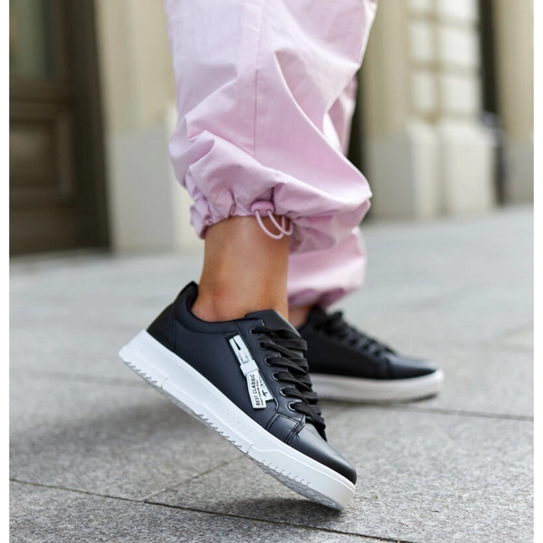 Černé tenisky z eko kůže Brecht černá 2