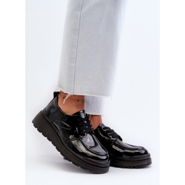 Dámské lakované boty, přírodní kůže, černá scadaria 2