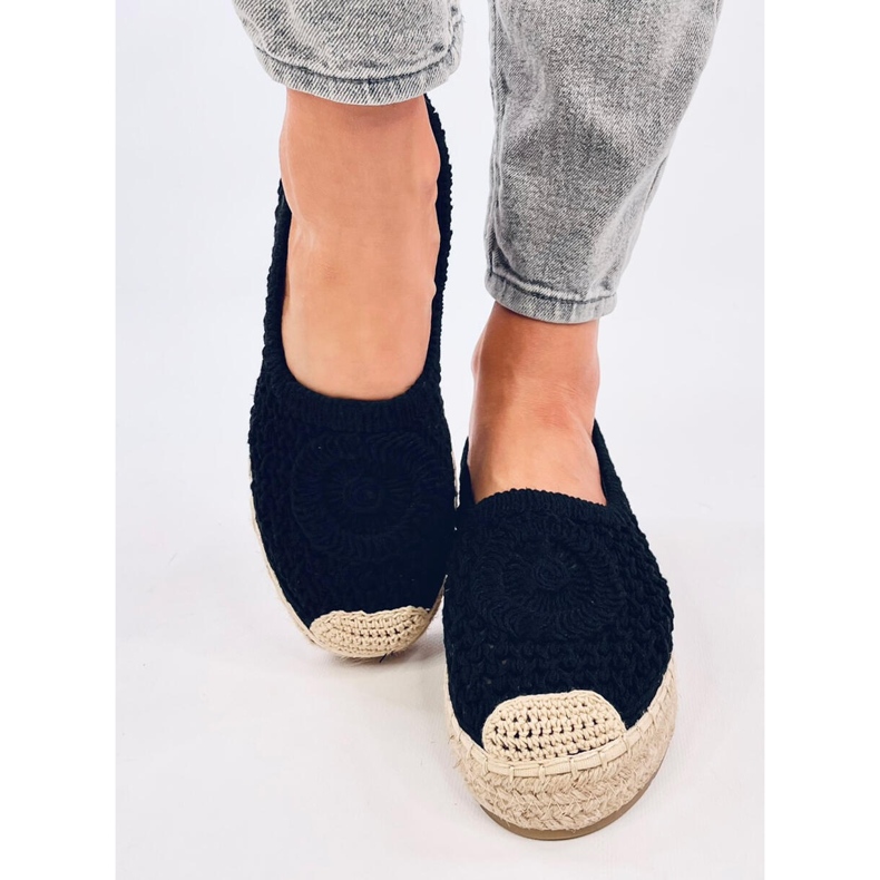 Prolamované espadrilky Dagonei Black černá 1