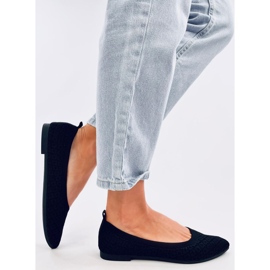 Balerínky Balart Černé mandlové ponožkové baleríny černá 2