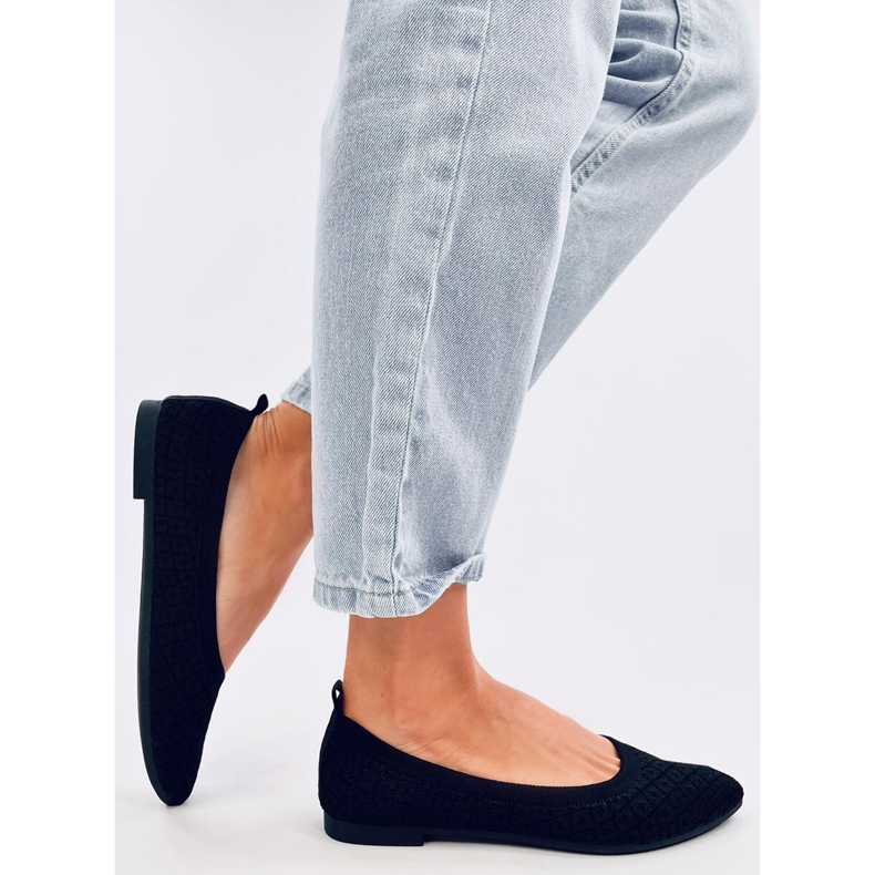 Balerínky Balart Černé mandlové ponožkové baleríny černá 2