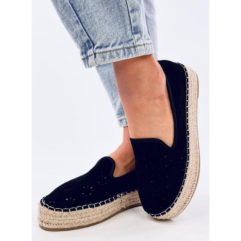 Prolamované espadrilky Rigois Black černá 2