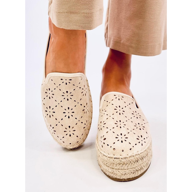 Prolamované espadrilky Rigois Beige béžový 1