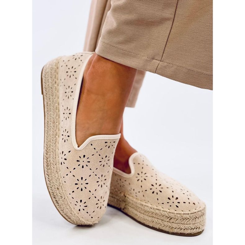 Prolamované espadrilky Rigois Beige béžový 2