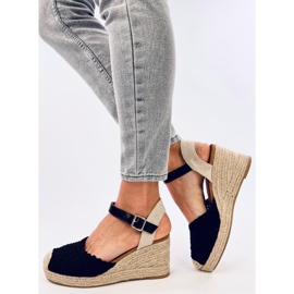 Černé espadrilkové sandály na klínku Morelli černý 2