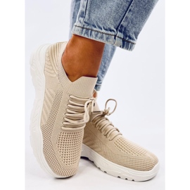 Sportovní boty s ponožkou Jaussa Beige béžový 2