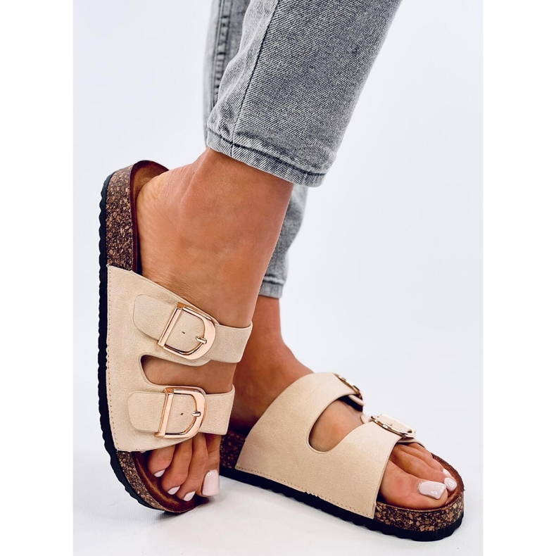 Korkové pantofle Scholki Byrd Beige béžový 2