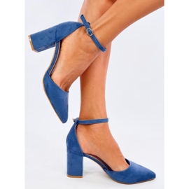 Kotníkové lodičky Pozzi Denim Blue modrý 2