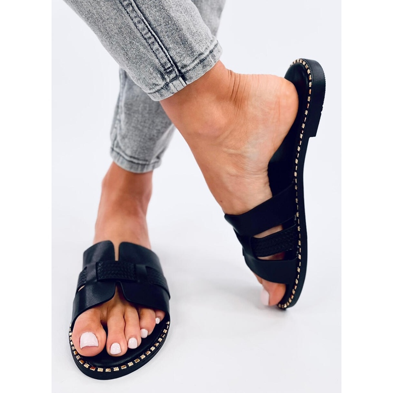 Elegantní dámské pantofle Dalmasi Black černý 2